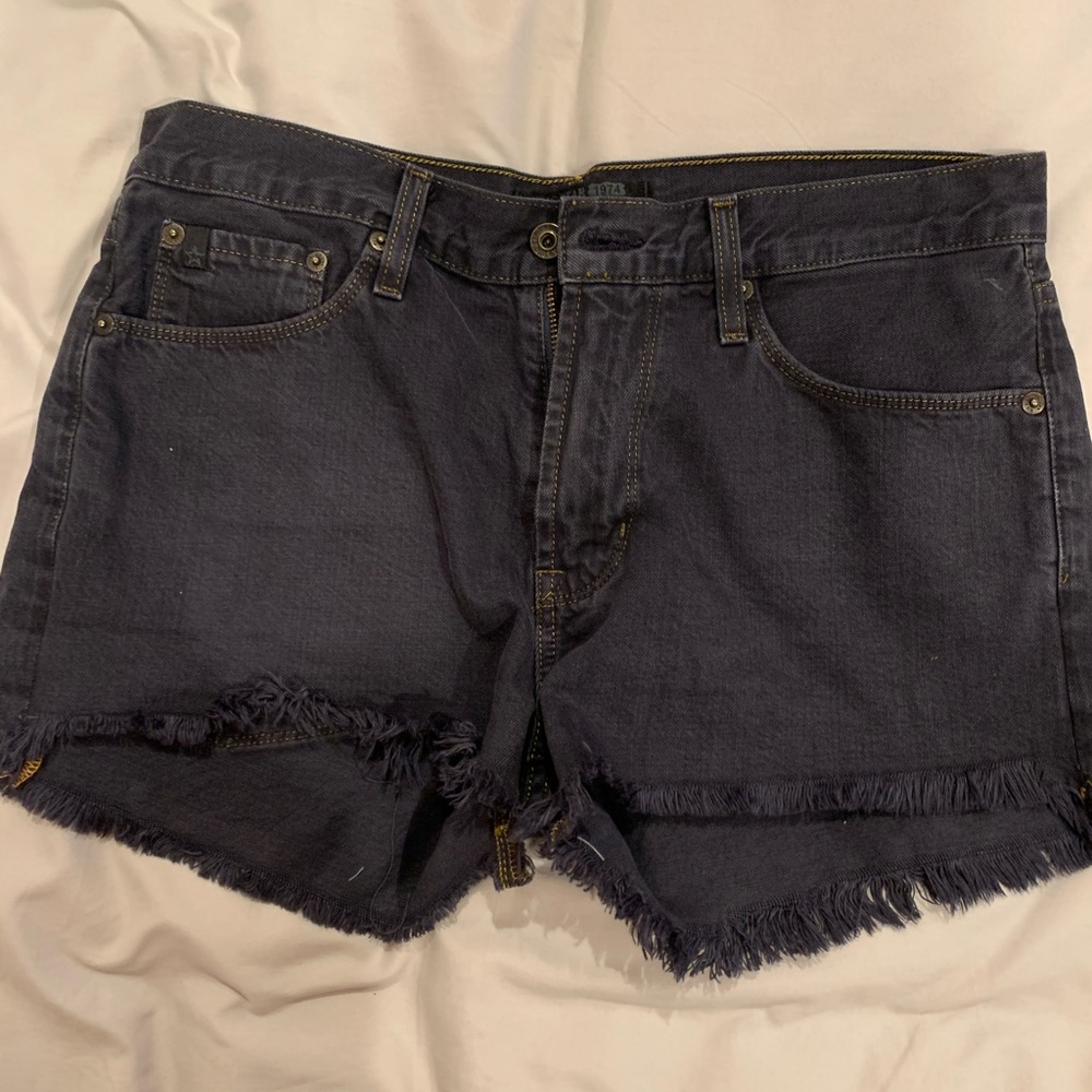 BIG STAR. Black denim shorts, size Medium